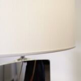 Pair of chromed metal table lamps, 1970