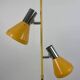 1960s yellow chrome floor lamp