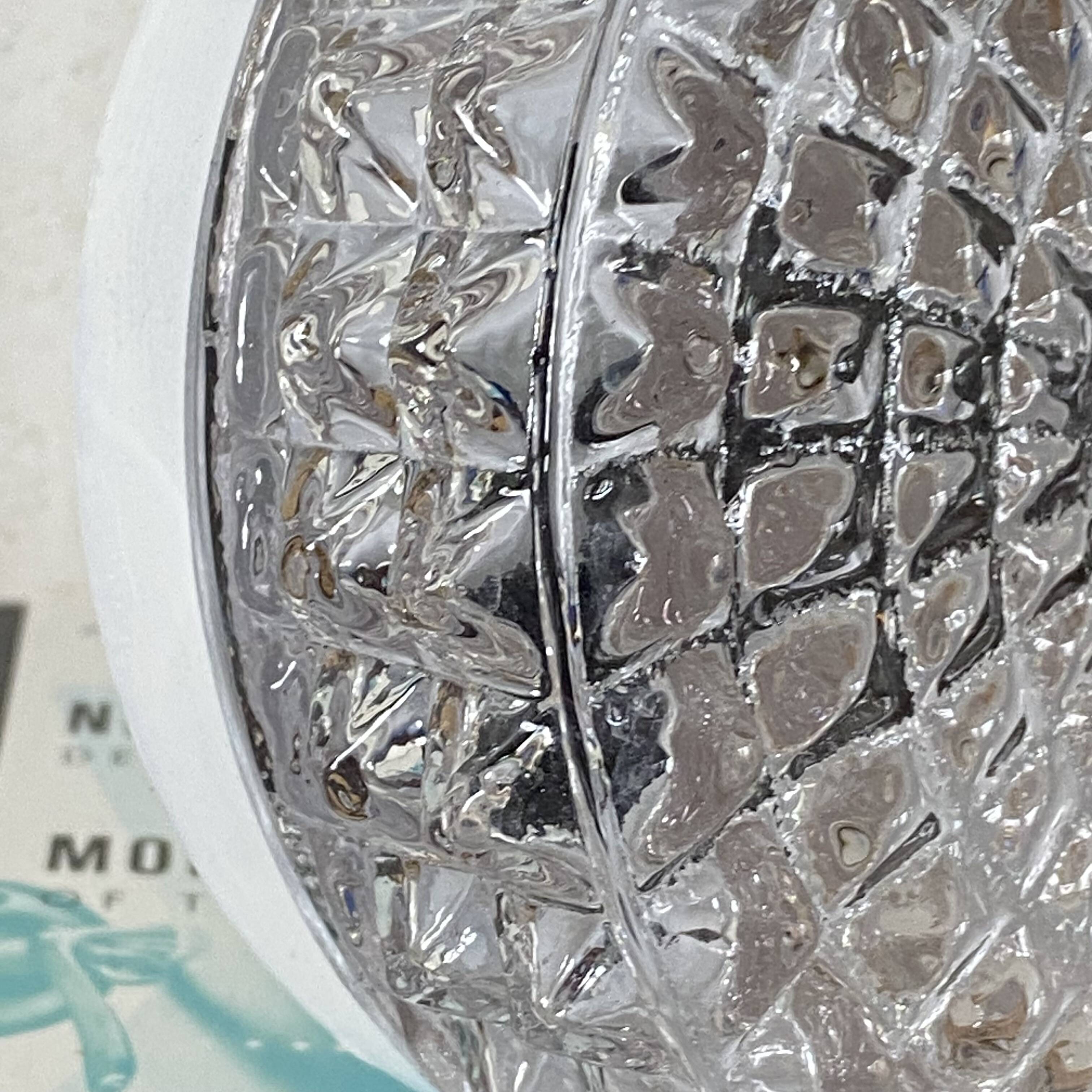 Small round wall lamp ceiling light transparent glass vintage fixture