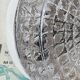 Small round wall lamp ceiling light transparent glass vintage fixture