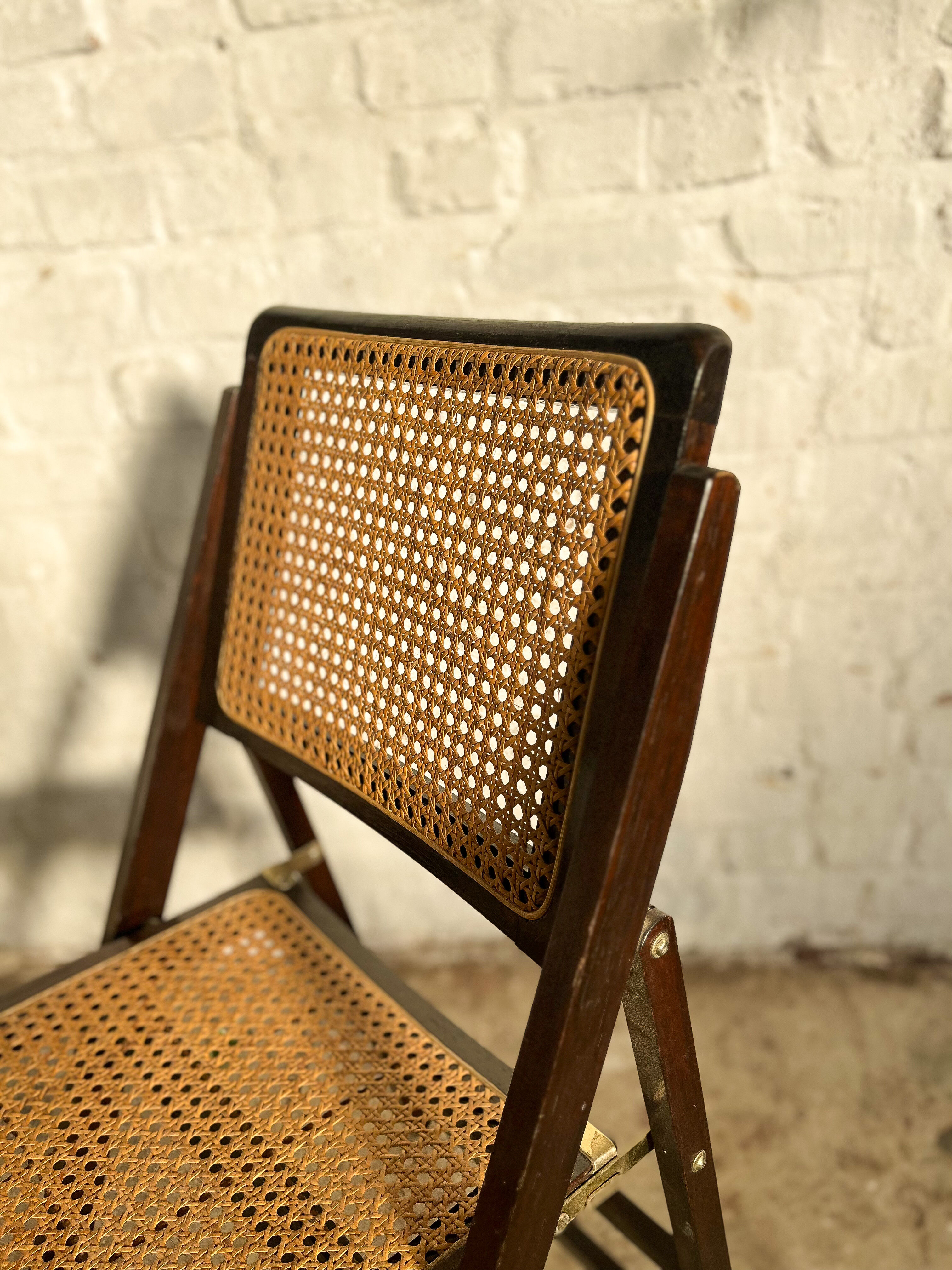 Pair of chairs complain cannage