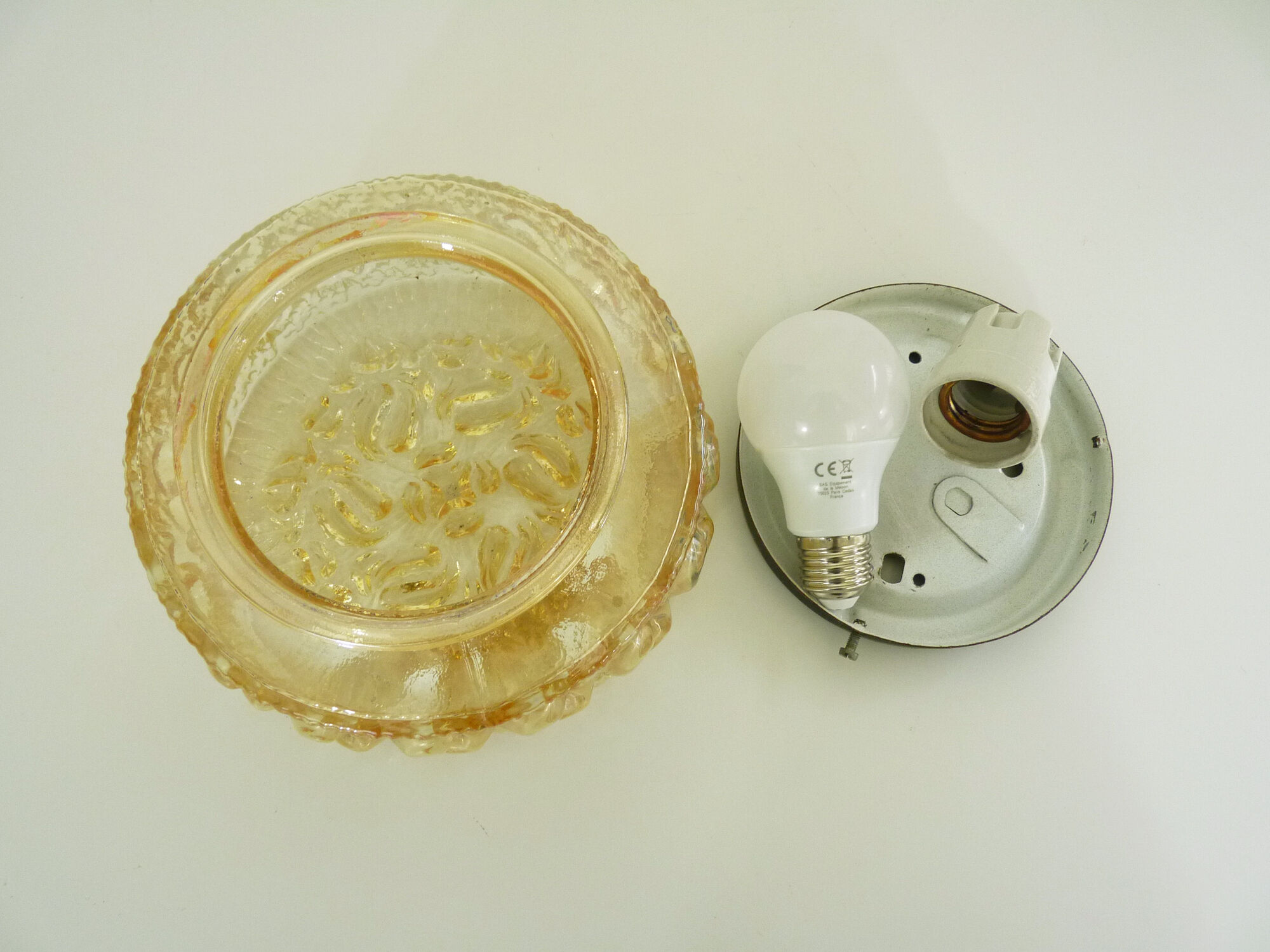 vintage amber glass ceilling