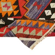 Turkish Handwoven Vintage Herki Kilim 97 cm x 324 cm
