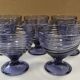 Set of 4 ARC Vintage Swirl Glass Dessert Cups