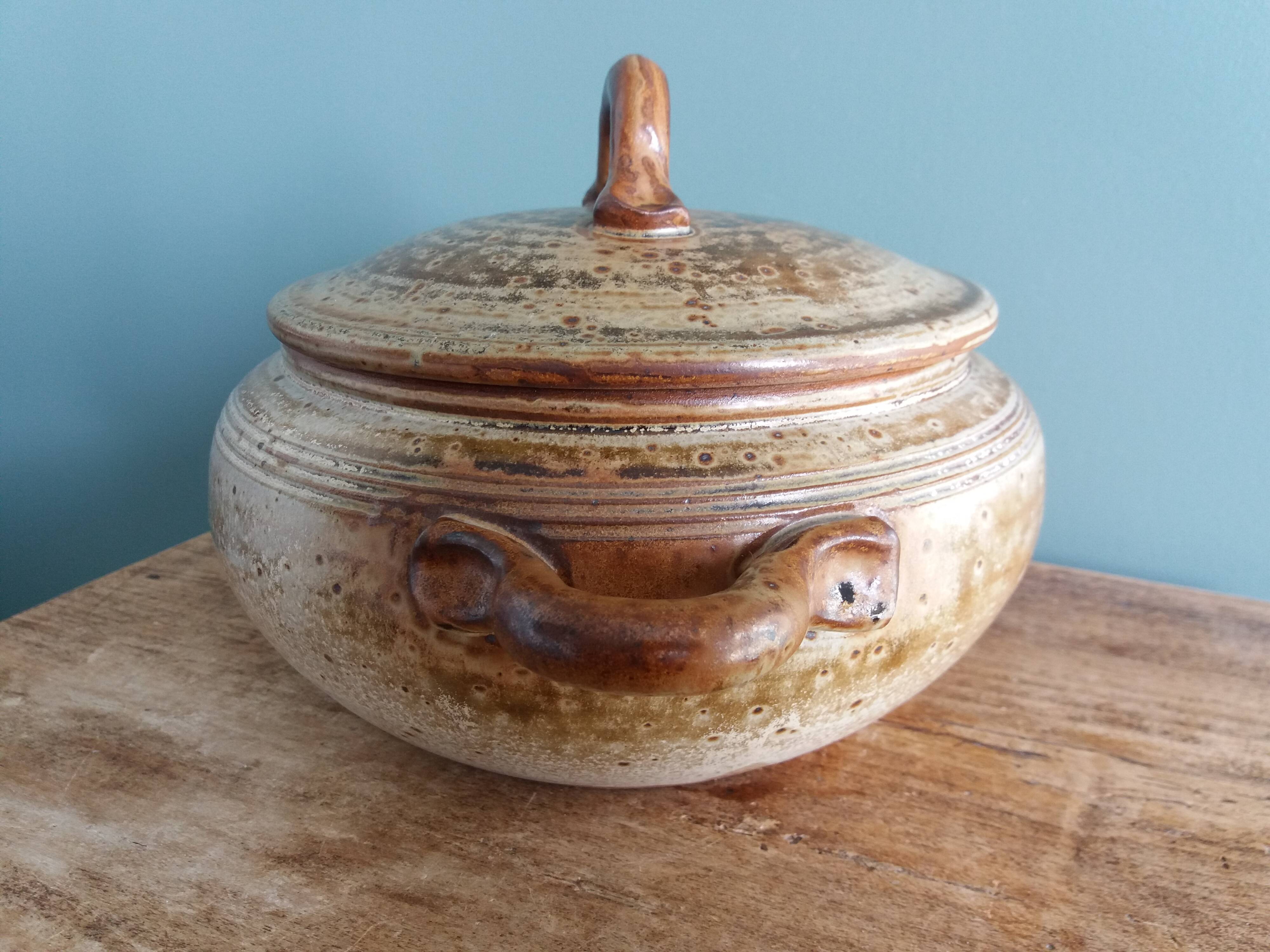 Stoneware vegetable tureen from Puisaye, Jean-Pierre Prud’homme