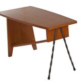 Vintage coffee table wood and metal from around 1960.