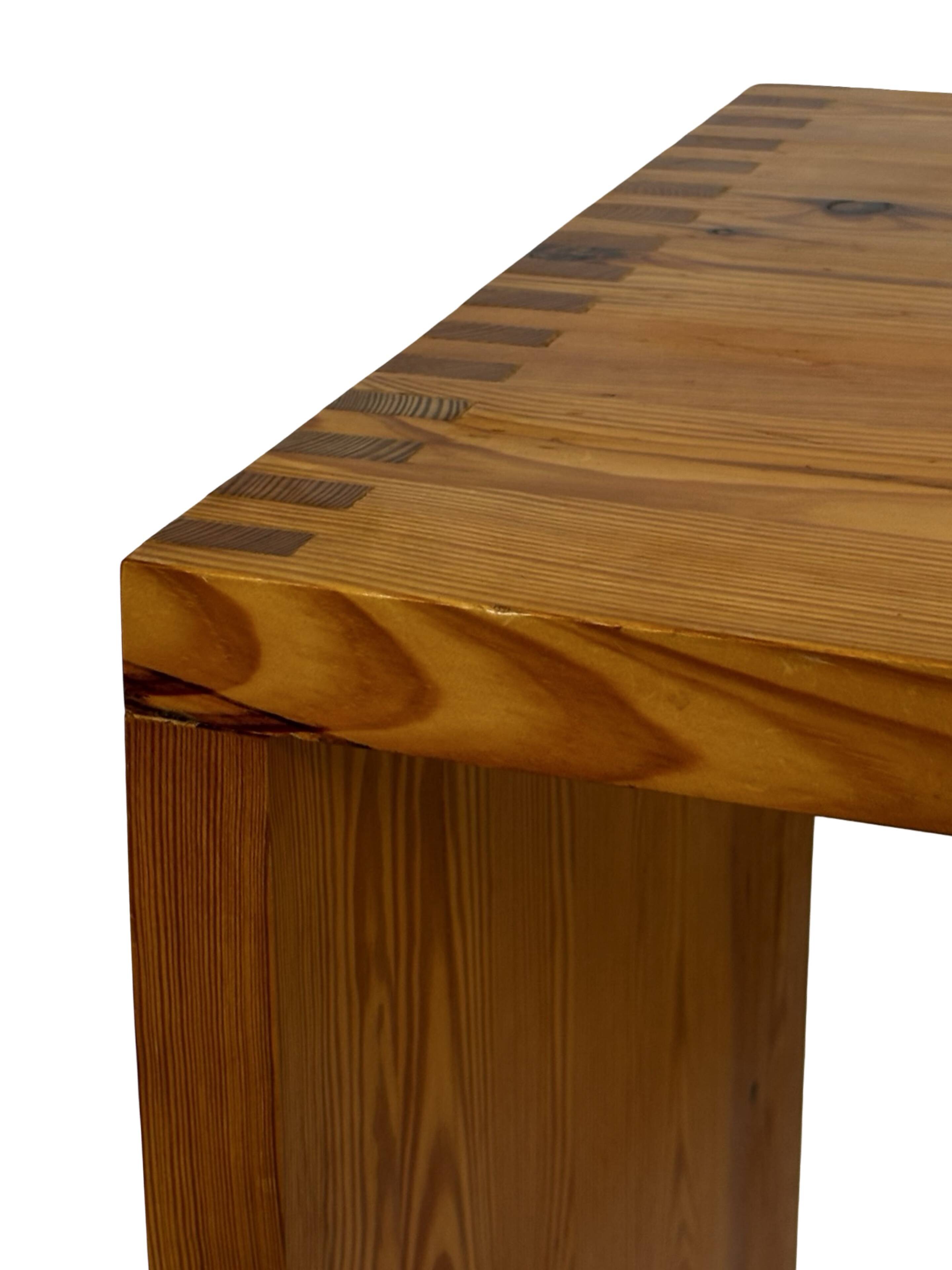Table d'appoint vintage Ate Van Apeldoorn, pin, années 1970