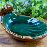Decorative ceramic catchall in leaf shape – vintage