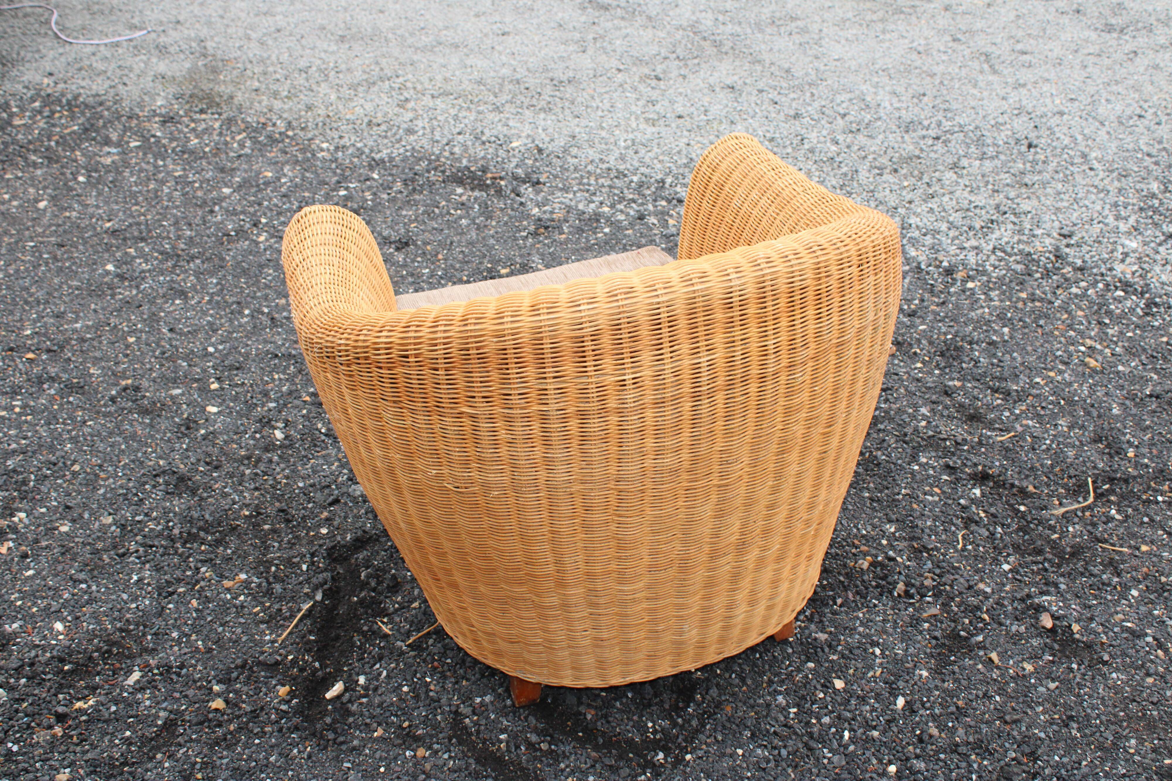 Wicker armchair