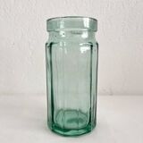 Vintage faceted glass jar vase