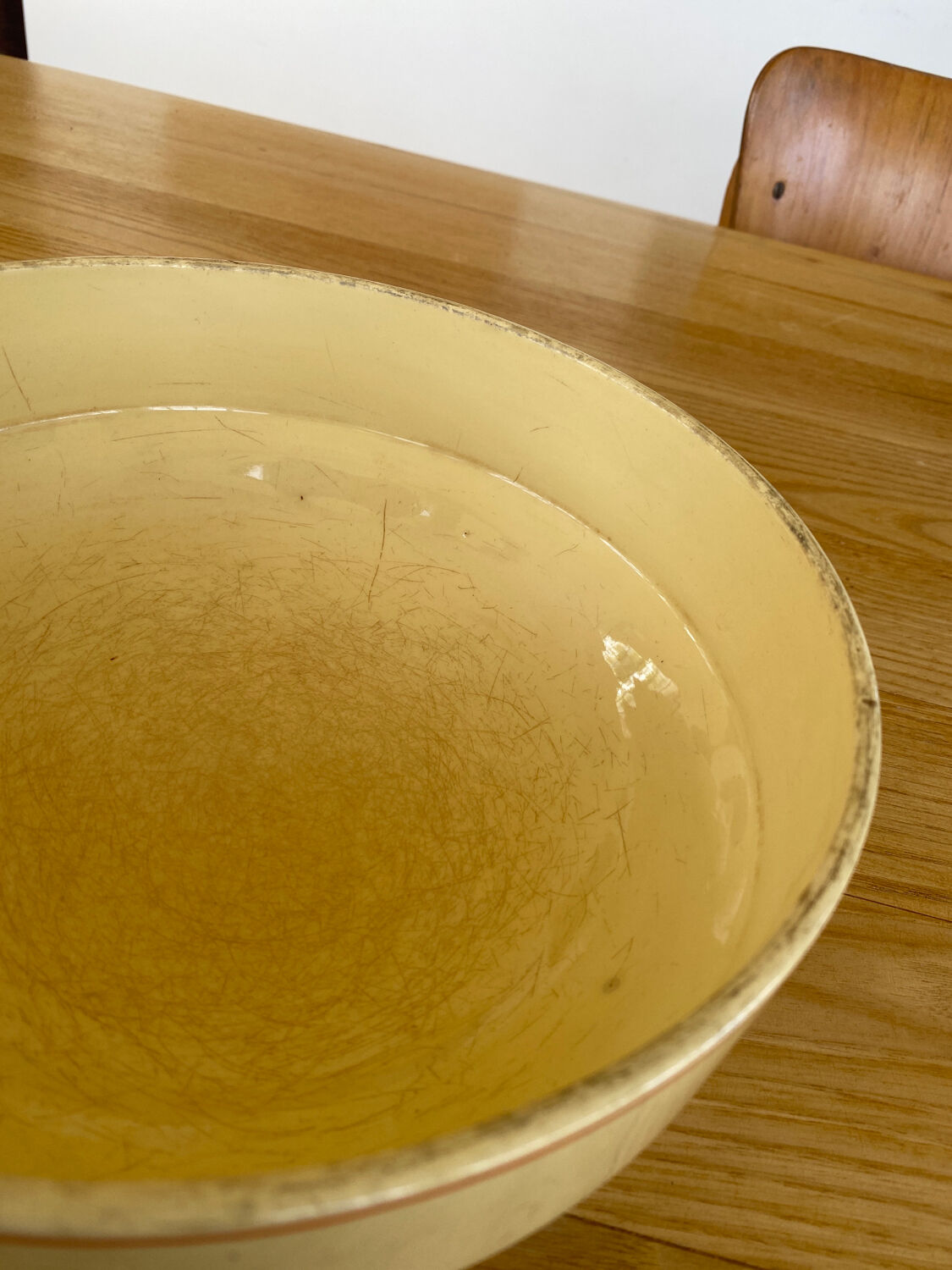 Salad bowl earthenware Sarreguemines model Ginette