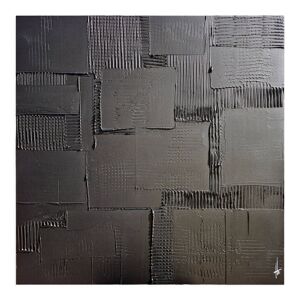 Tableau peinture monochrome noir
