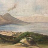 Baie de Naples, tableau ancien