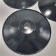 Suspensions in black enamelled sheet metal