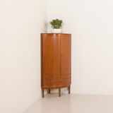 Agner Christoffersen mid-century modern corner cabinet in teak, Denmark, 1950s