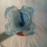 Ancien vase en pâte de verre soufflé bouche de la verrerie de clairey (88)