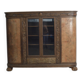 Magnificent Italian Wardrobe in Walnut with Big Lion Feet, 1920s