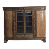 Magnificent Italian Wardrobe in Walnut with Big Lion Feet, 1920s