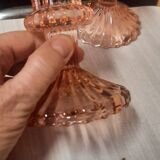 Pair of glass candlesticks