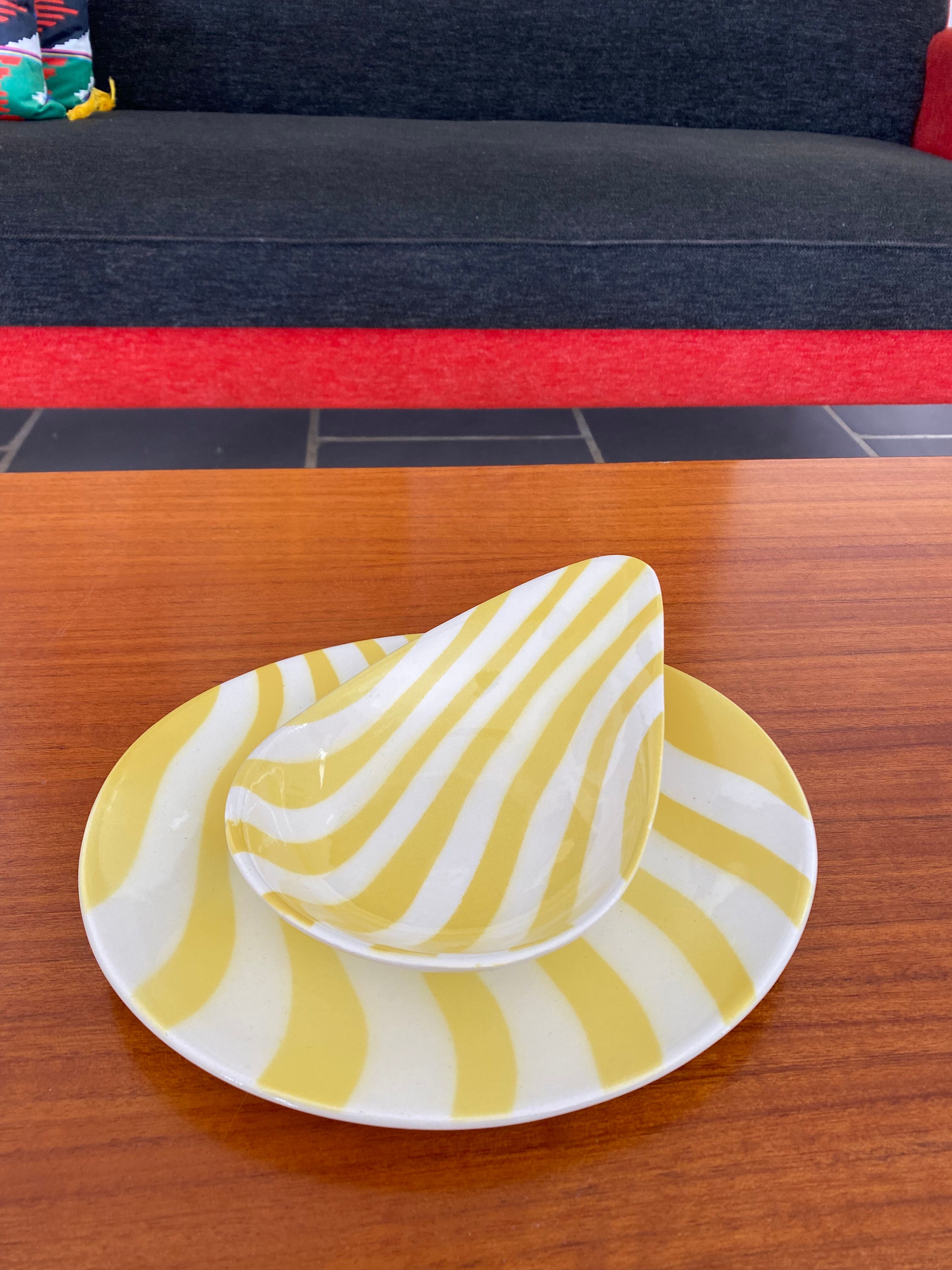 2 cups earthenware Salins vintage 50s