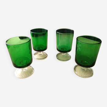 4 Luminarc vintage aperitif or white wine glasses
