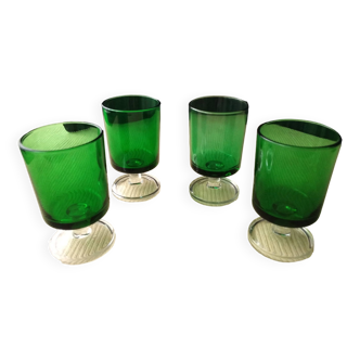 4 Luminarc vintage aperitif or white wine glasses