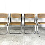 Vintage rattan folding chairs, 1970s - set of 4
