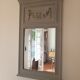 Miroir trumeau patiné gris 52x90cm