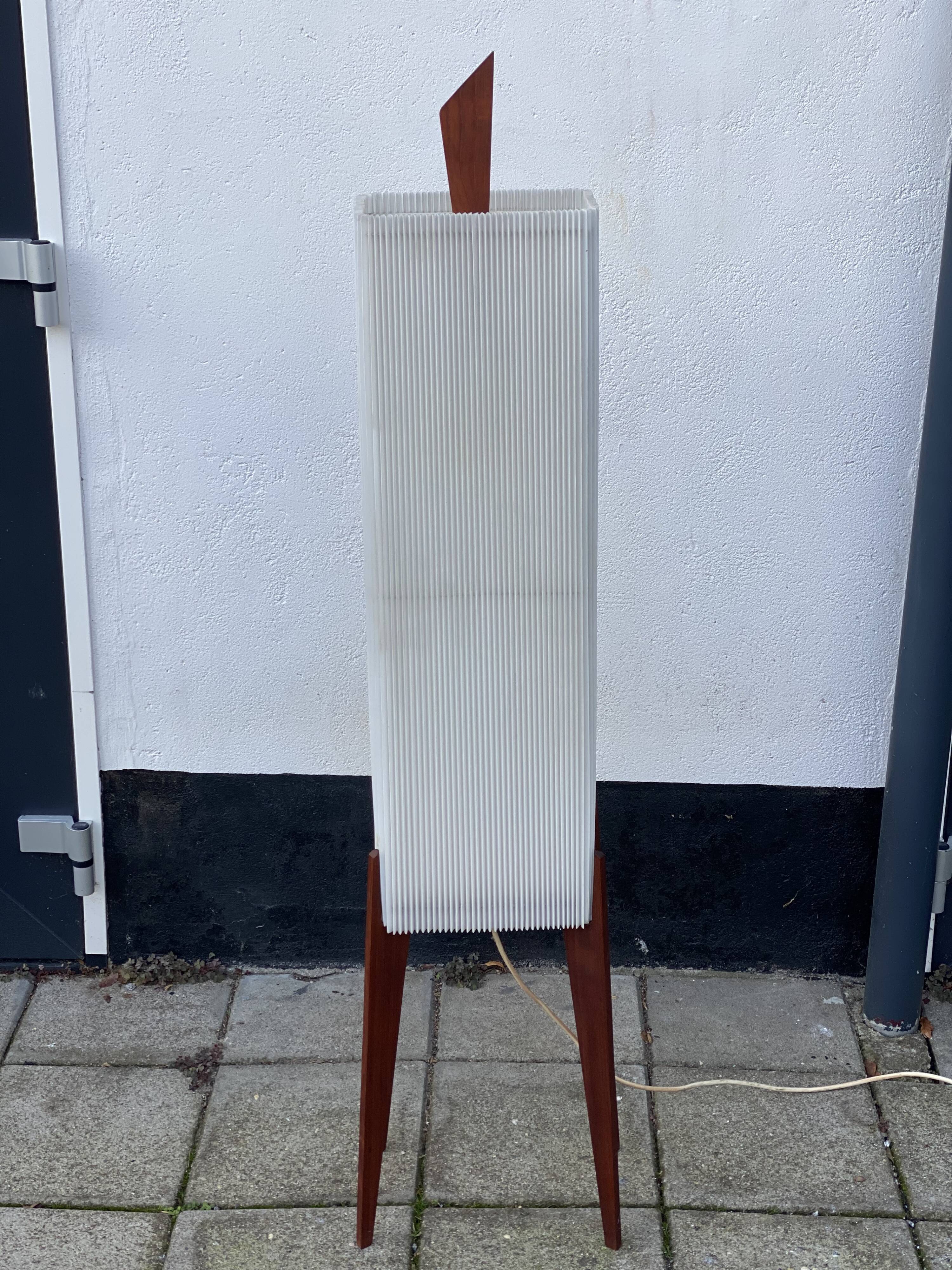 Vintage teak floor lamp