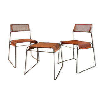 Set of Niels Jorgen Haugesen designer chairs