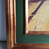 Peinture à l'huile sur toile, signée Hidalgo 1994, 46x58cm avec cadre