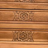 Art deco raw oak chest of drawers 1930