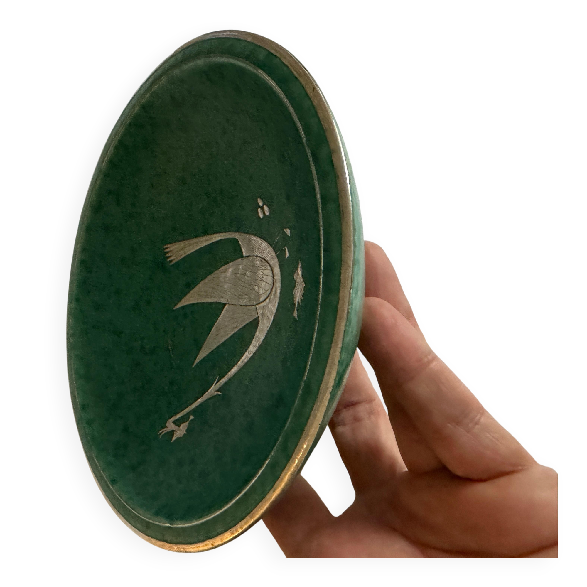 Ceramic bowl by Wilhelm Kage Argenta series for Gustavsberg, Sweden, 1930 Signed