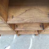 Wood-burning storage unit with an industrial locker