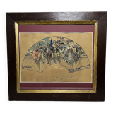 Boscher (Jean-Édouard), watercolor fan project, La Marseillaise, early 20th century