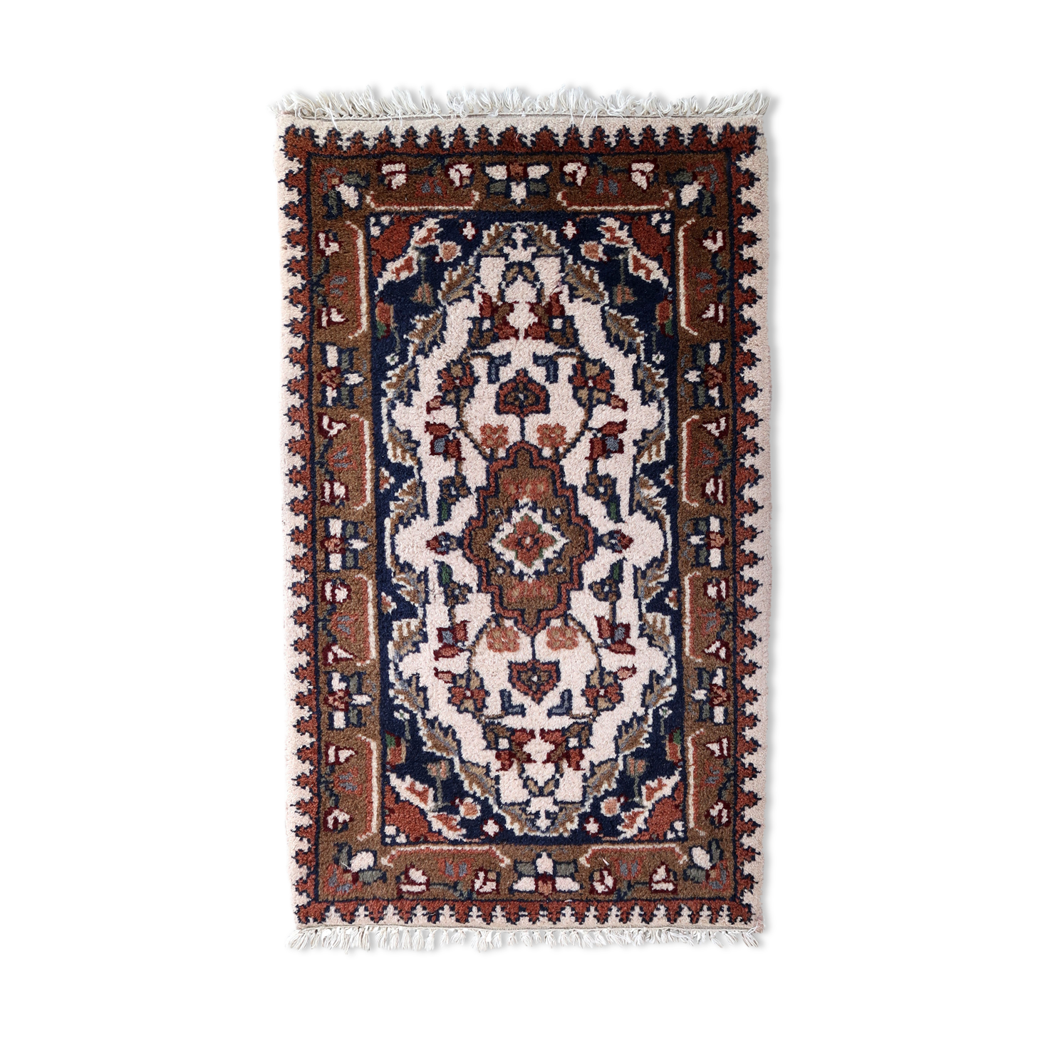 Vintage persian carpet hamadan handmade 60cm x 97cm 1970s