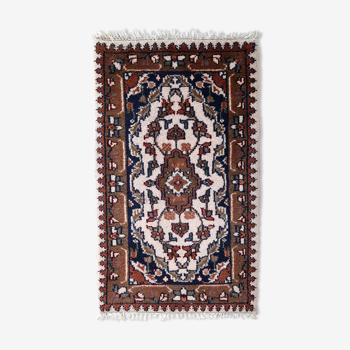 Vintage persian carpet hamadan handmade 60cm x 97cm 1970s