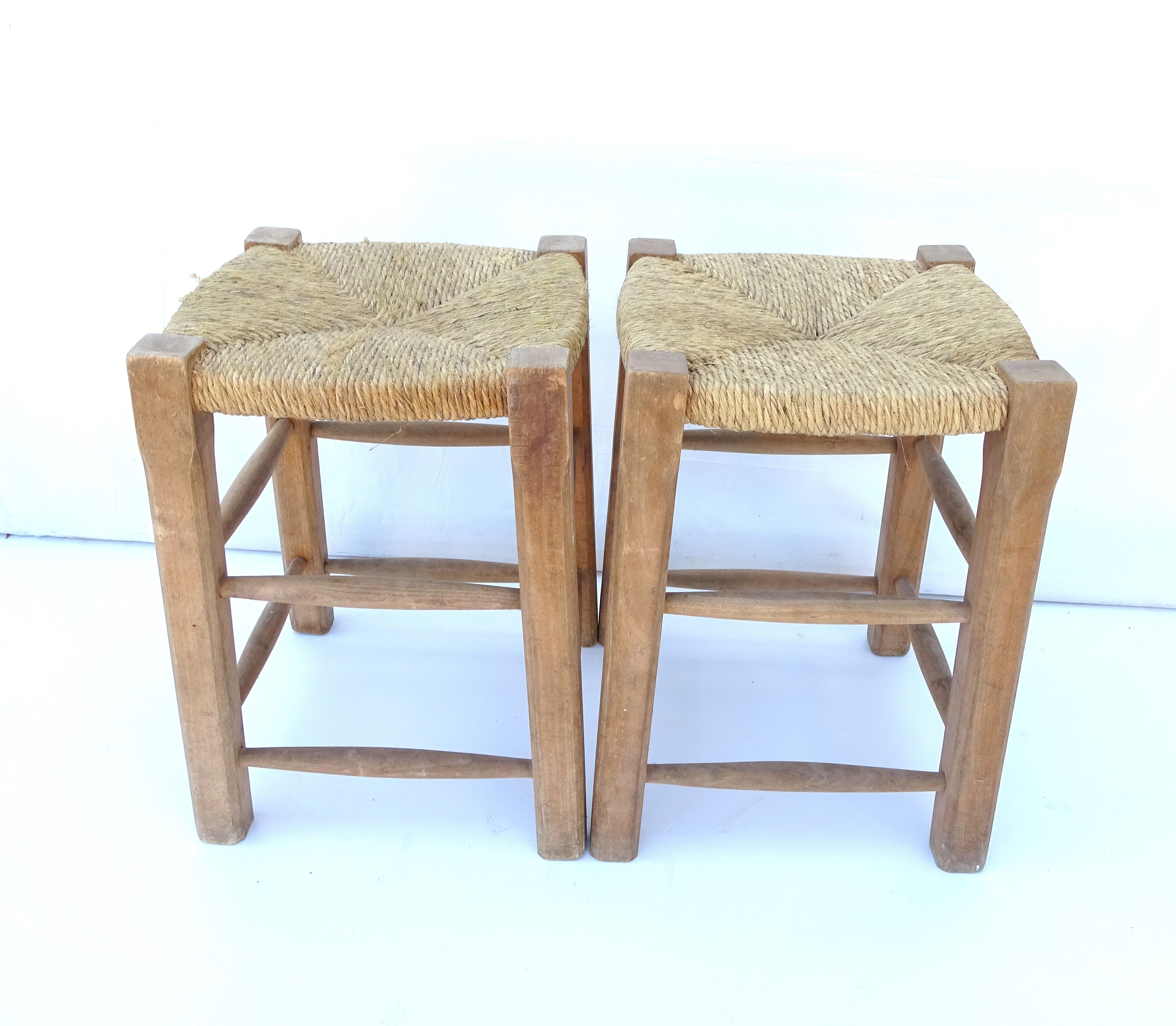 Lot 2 straw stools
