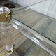 Table basse Hollywood Regency en altuglass et verre 1970'S