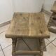 Pair of vintage stools in raw solid wood — Turned ball feet