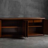 Architectural modernist sideboard, France, mid-20th century