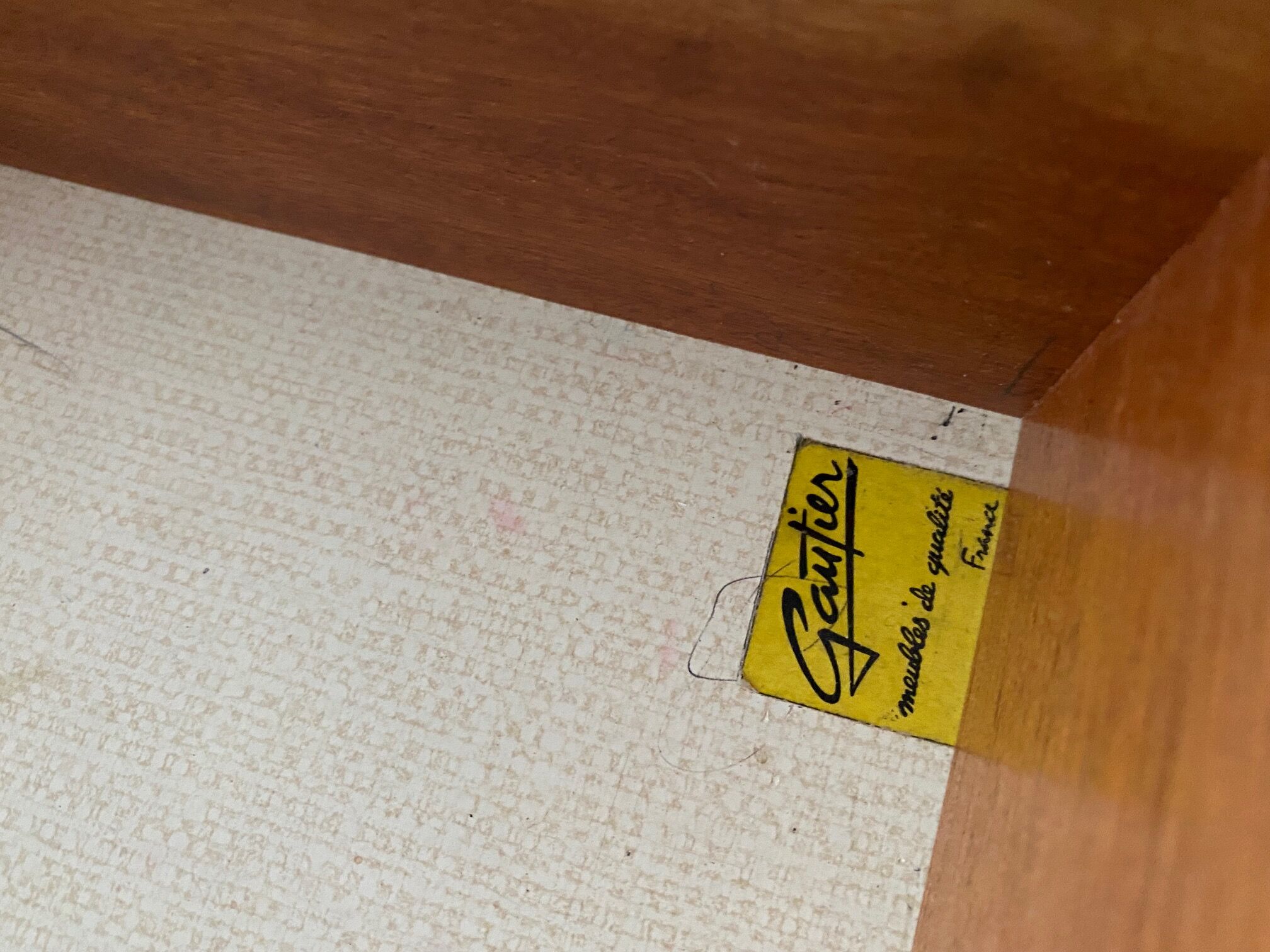 Gautier desk 2 drawers 2 wooden niches 1970