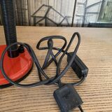 Desk lamp "Col de Cygne Aluminor Red Pop Art France - 1970 in Metal