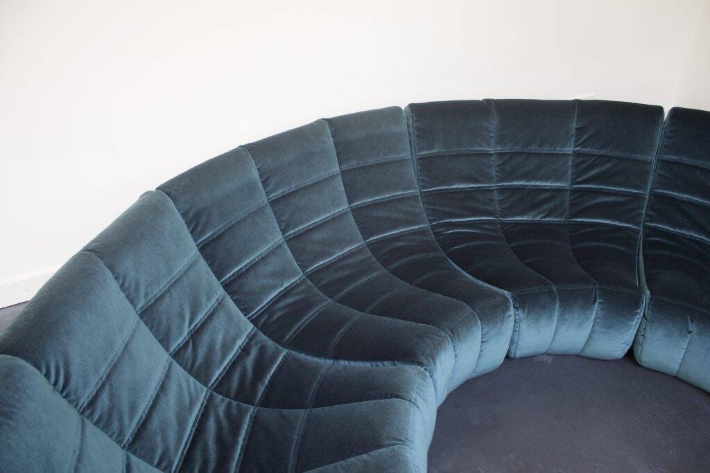 Rare and Exceptional 'Gilda' Circle Sofa in Velvet by Michel Ducaroy, 1972