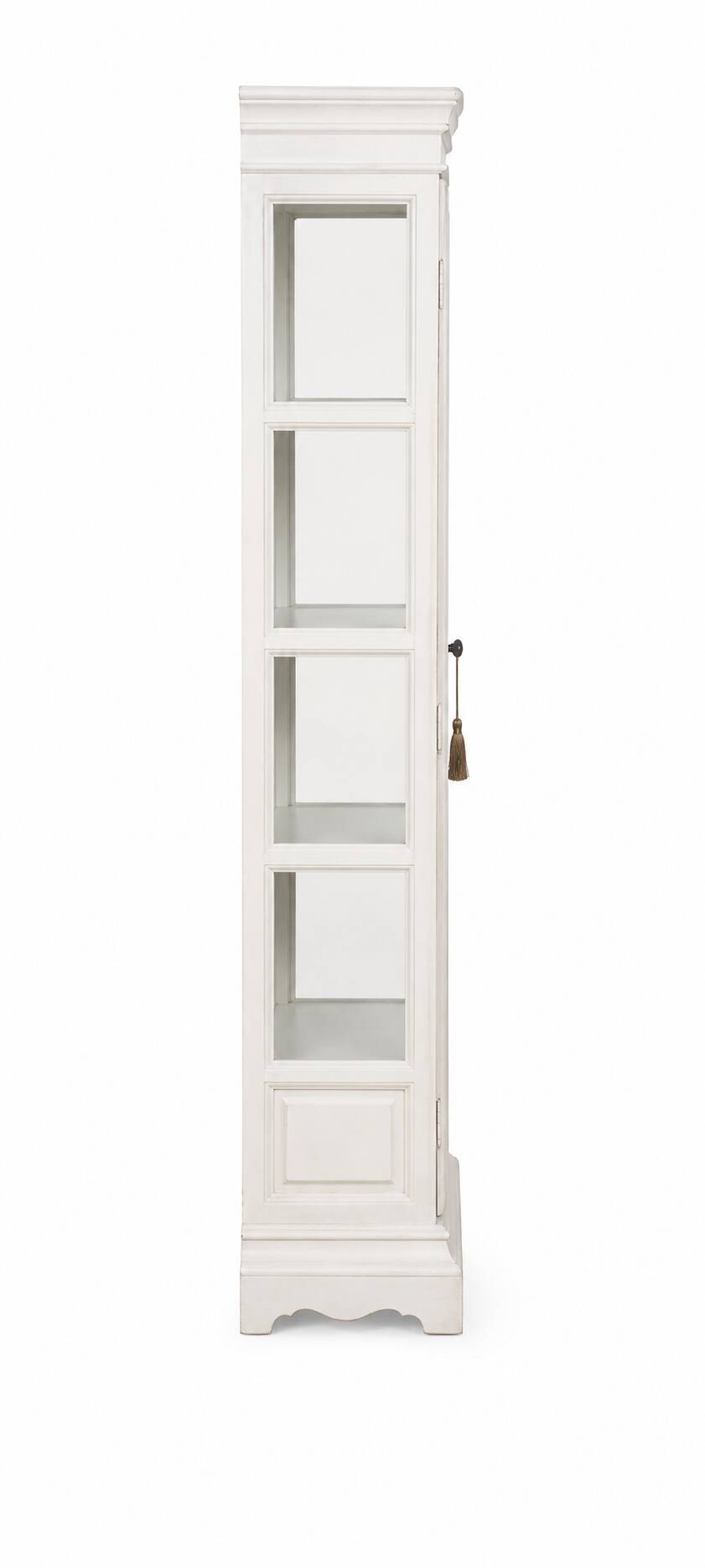Vitrine étroite patinée blanche – esprit maison de campagne chic