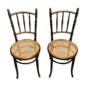 paire de chaises cannées