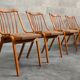Set of 4 fabric chairs by Ton Bystrice 1960