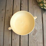 Ancient Ceramic Salad with Handles signed Saint-Amand