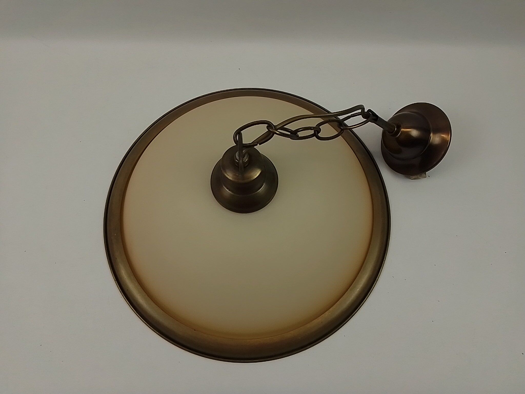 Round chandelier in glass and brass diameter 40cm