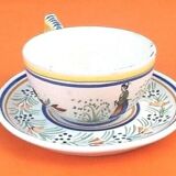 Cup / Saucer for breakfast Faïence Henriot Quimper France